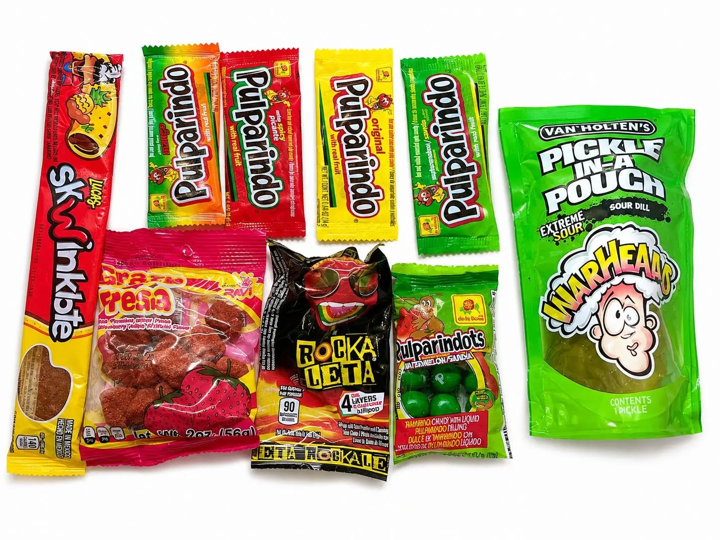 Pickle Me Loco Mexican Candy Challenge Box – Spicy, Sour & Sweet Candy Mix + Giant Pickle | Choose Your Pickle
