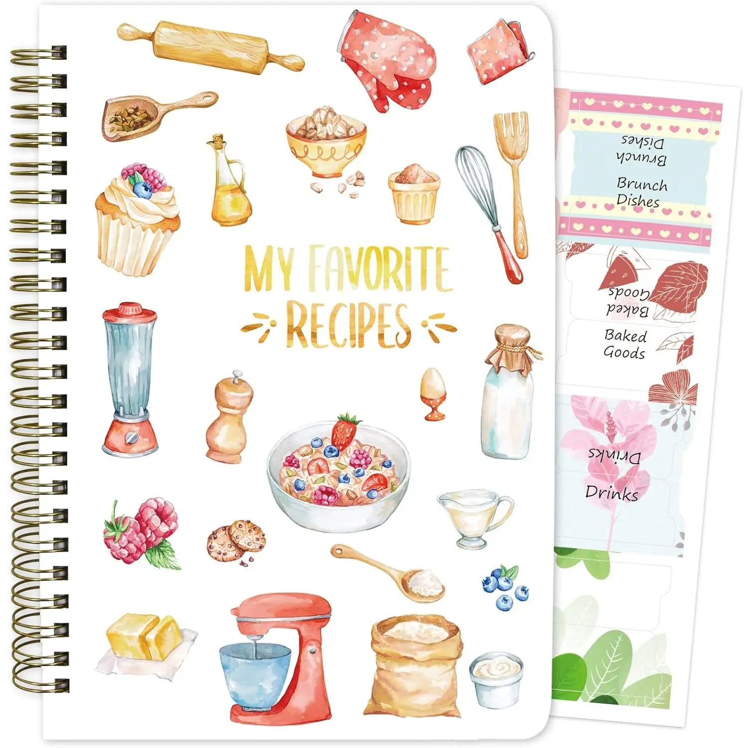 Blank Recipe Book to Write in Your Own Recipes Notebook Cookbook Journal 8.7" x 6.3"  Ideas for Women Mom Wife 120 Pages