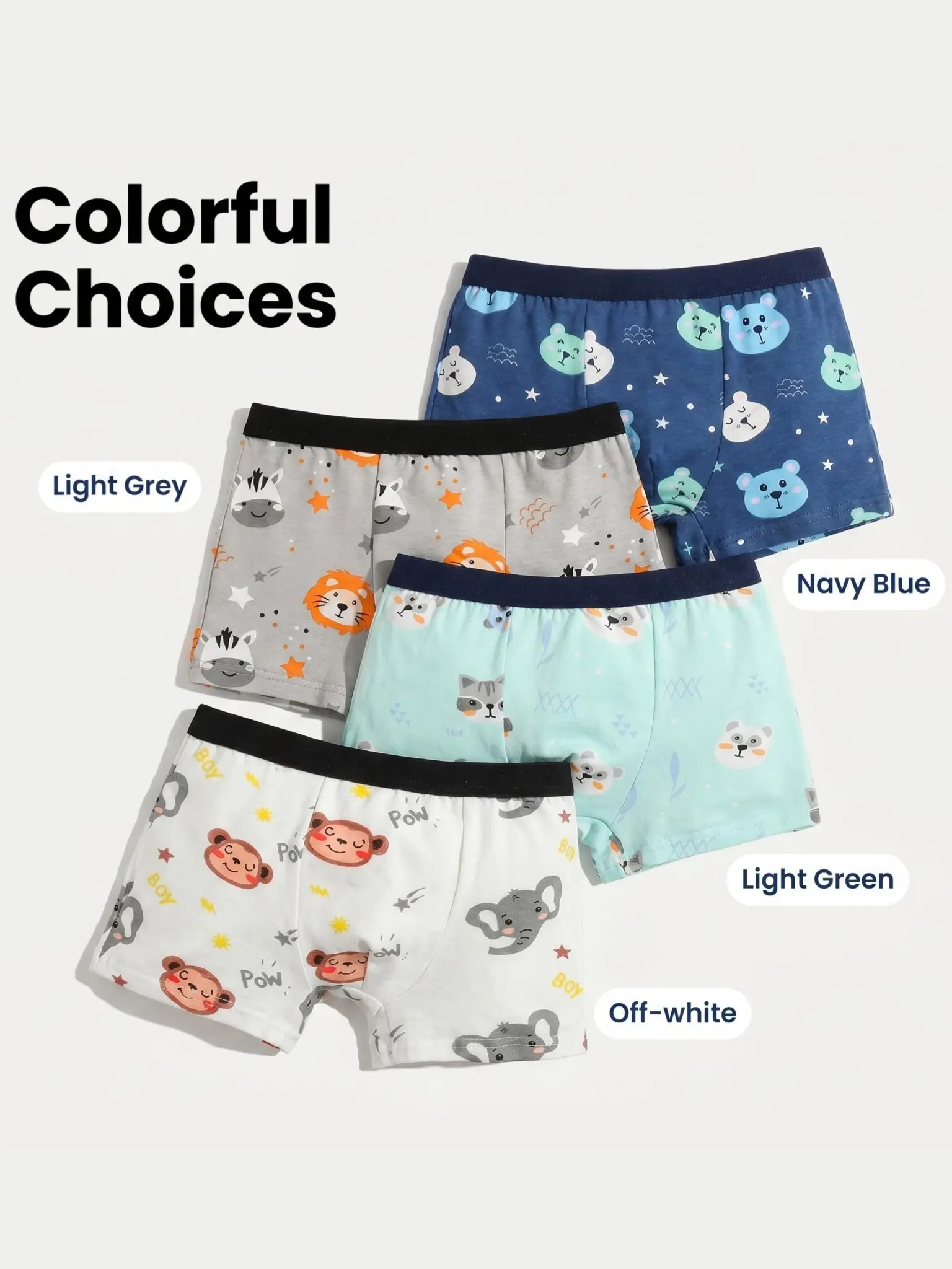 4-Pack Boys' Boxer Briefs - Soft Cotton Cartoon Underwear, Chafe-Free & Tagless for Toddlers to Big Boys (Sizes 2T-12)