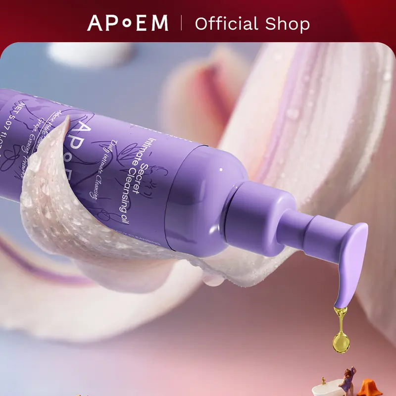 APoEM Secret Intimate Cleanser Oil, 150ml Botanical Eco Vegan Plant Oils Formula - Gentle Nourishing, Antibacterial, Stress Relief, Long-lasting Fresh, Hydrates, Deodorizes, Leaves Skin Smooth Elastic