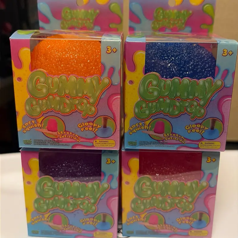 Gummy Gumdrops - Soft Squish Gloopy Feel Stretchy Satisfaction for Stress Relief Ages 3+ Adults Kids Fun Sensory Toy