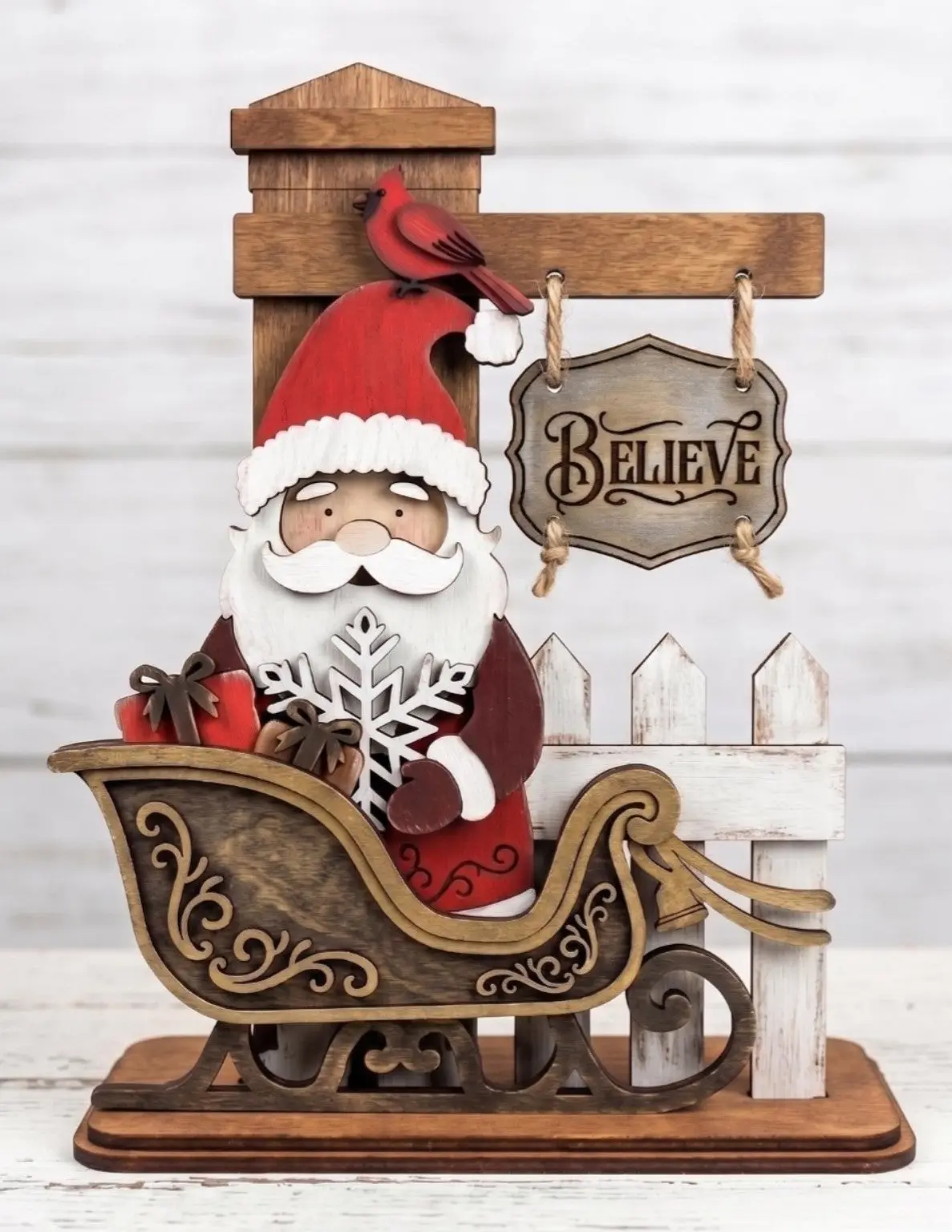 Believe Santa Sleigh DIY Wooden Project Kit