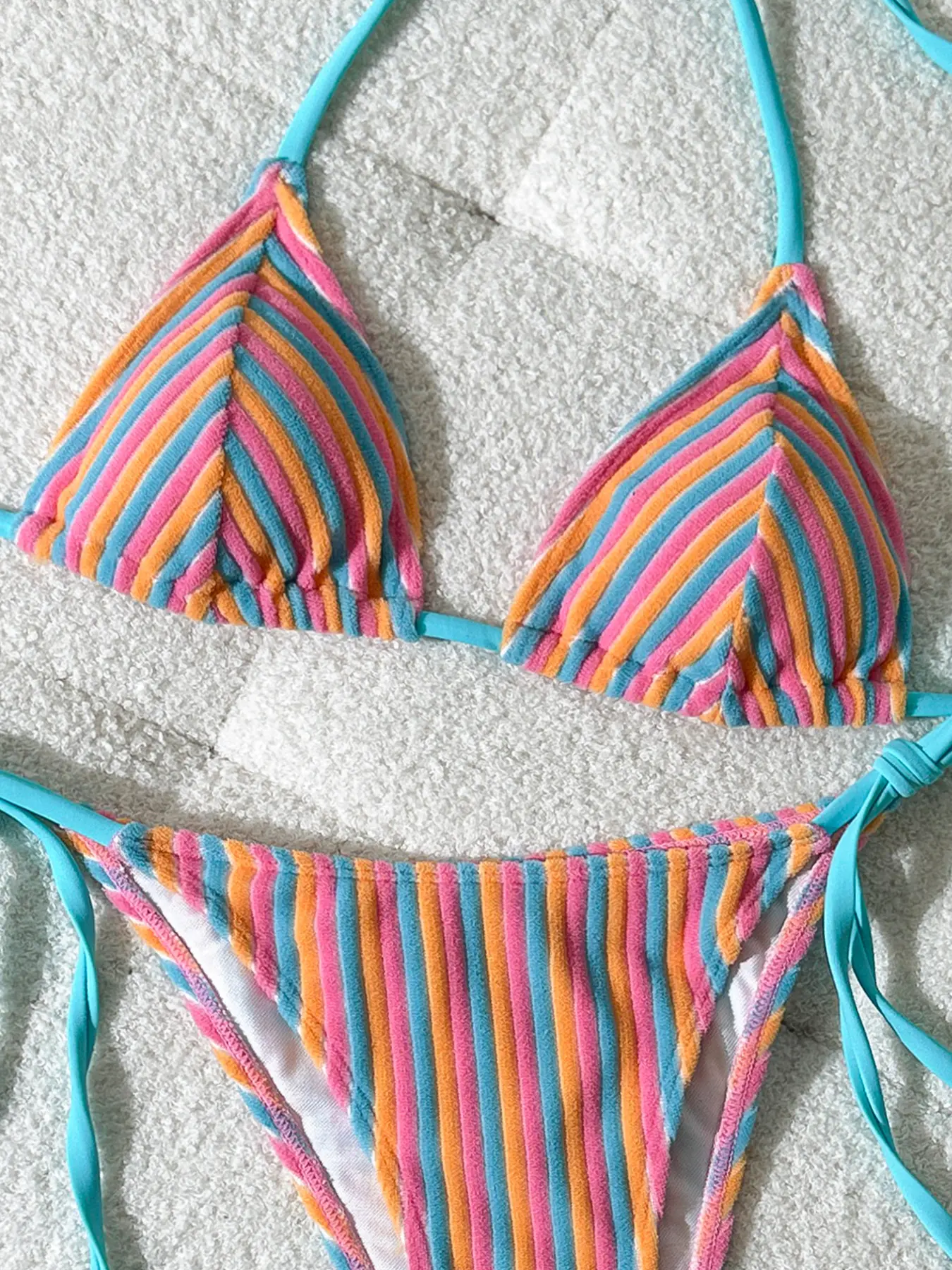 New Sexy Backless Tie Back Bikini Set, Fashionable Women's Two
