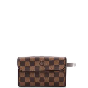 Pre-owned Louis Vuitton Canvas Coated Clutches & Wristlets Florentine Pochette Damier by Rebag