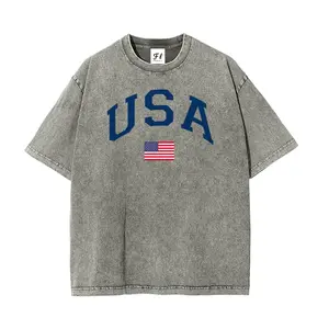 Usa Flag  T-shirt, USA Shirt, America Shirt, 4th of July, American Flag Shirt, Camping USA Flag Shirt, USA Olympic Team Shirt, Washed Vintage Oversized Top, Super Soft Pre-Shrunk, Cotton Short Sleeve T-shirt for Summer