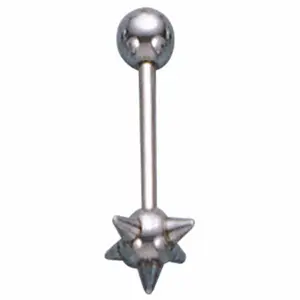 Spike Ball Straight Barbell - 316L Stainless Steel