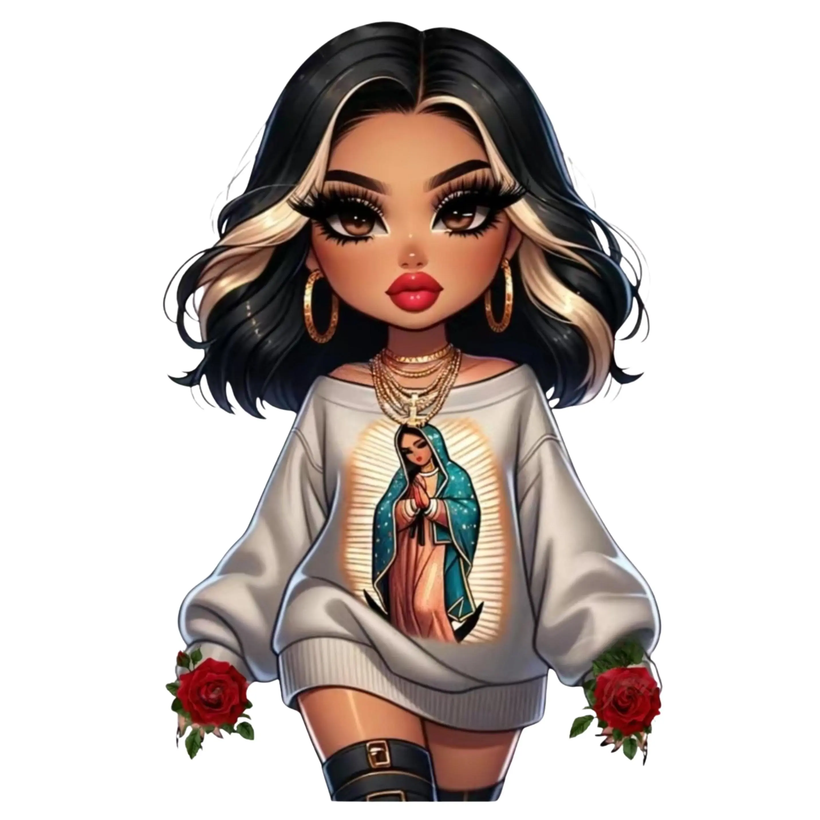 Sexy Religious Latina #1 - UVDTF Decal for cups/hard surfaces sticker