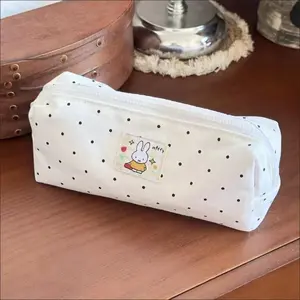 Miffy Pencil Case High Color Value Cartoon Printed Large Capacity Portable Student Cute Stationery Storage Bag for Men and Women