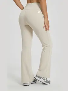 YU-YU Mother's Day Gift Aero Tech Mineral Infused Flare Yoga Pants, High Waist Split Hem Bootcut Leggings, Soft Stretchy Tummy Control Workout Pants for Women