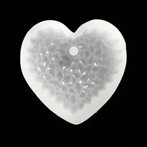 Heart Shaped Silicone Mold, Crystal Epoxy Resin Mold, Pendant Casting Mold for DIY Jewelry and Decorative Hanging Signs, Beading Accessories, Crystal DIY Charms
