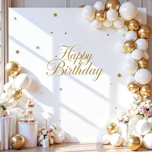 White 6.6FT x6.6FT Square Wedding Arch Backdrop Covers Spandex Fitted Balloon Arches Covers Stretchy Backdrop for Birthday Party Wedding Ceremony Banquet Decoration