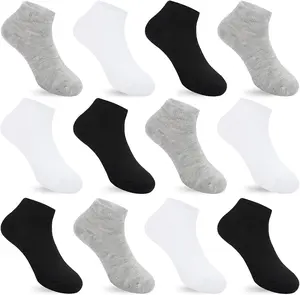 12Pairs Low-top Casual Socks,Sports Socks,Breathable Anti-odor Socks, Sweat-absorbent,Unisex Socks,Soft and Skin-friendly,Solid Color Boat Socks,Suitable for Sports,Running,Commuting