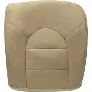 Seat Bottom Cover Compatible with 1999 2000 Ford F250 F350 F450 Lariat - Tan Artificial Leather Front Passenger Side