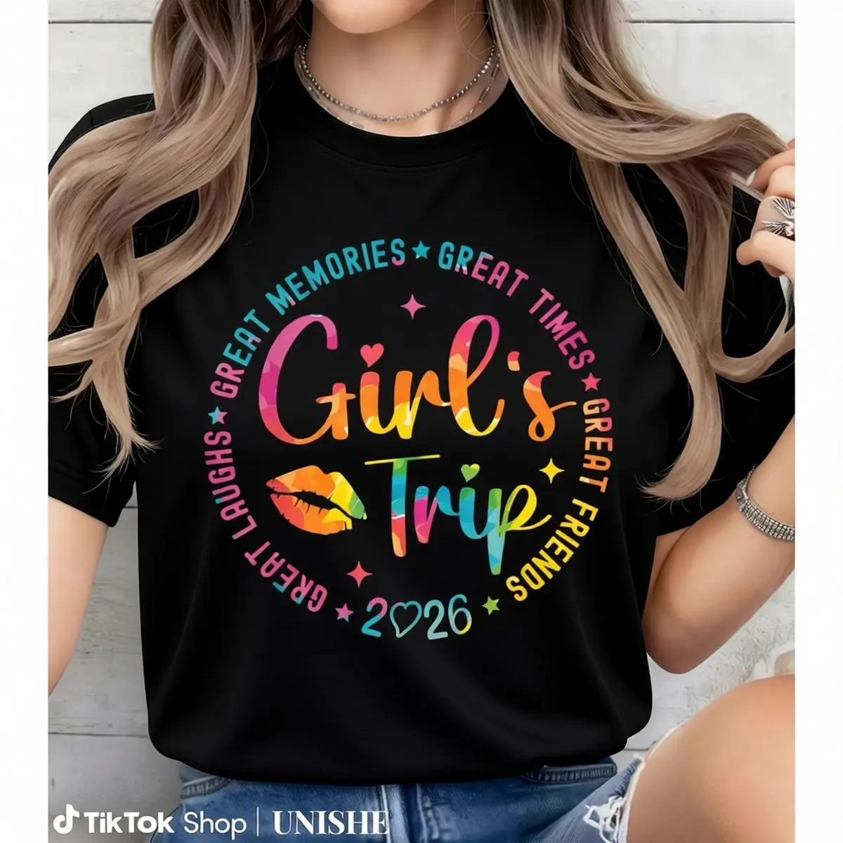 Classic Unisex Cotton Tee – Girls Weekend Trip 2026 Memory Shirt