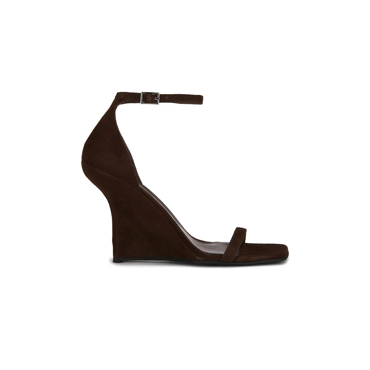 Jeffrey Campbell Fermi Wedge Sandal in Brown Suede