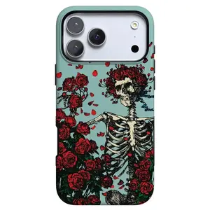 Casely iPhone 17 Pro Max Case | Forever Grateful | Grateful Dead Skeleton Floral | Bold Protective Design | Compatible with MagSafe