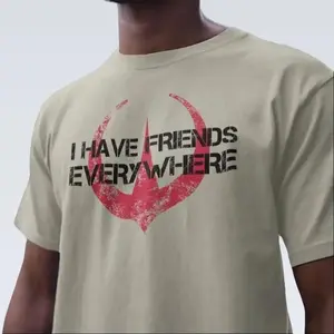 I Have Friends Everywhere Unisex Jersey T-Shirt Rebel Alliance Inspired Tee Minimalist Sci-Fi Shirt Gift for Friends Subtle Space Fantasy Graphic Tee 100% Cotton Soft Comfortable Feel Classic Fit