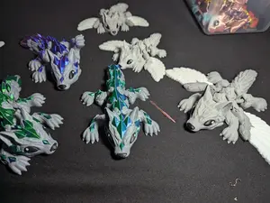 Flexible Crystal Winged Wolf