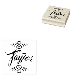 Personalized Wood Art Stamp, Custom Name Stamp, Optional Handle, DIY Craft Stamp, Personalized Gift Idea