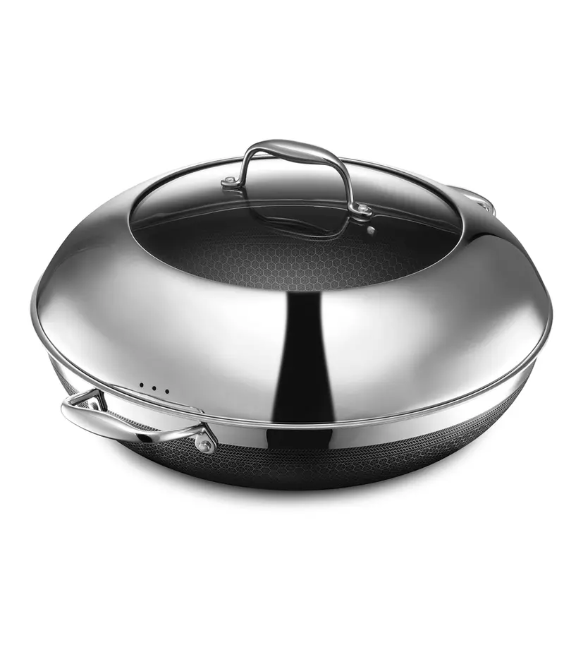 HexClad Hybrid Wok with Lid