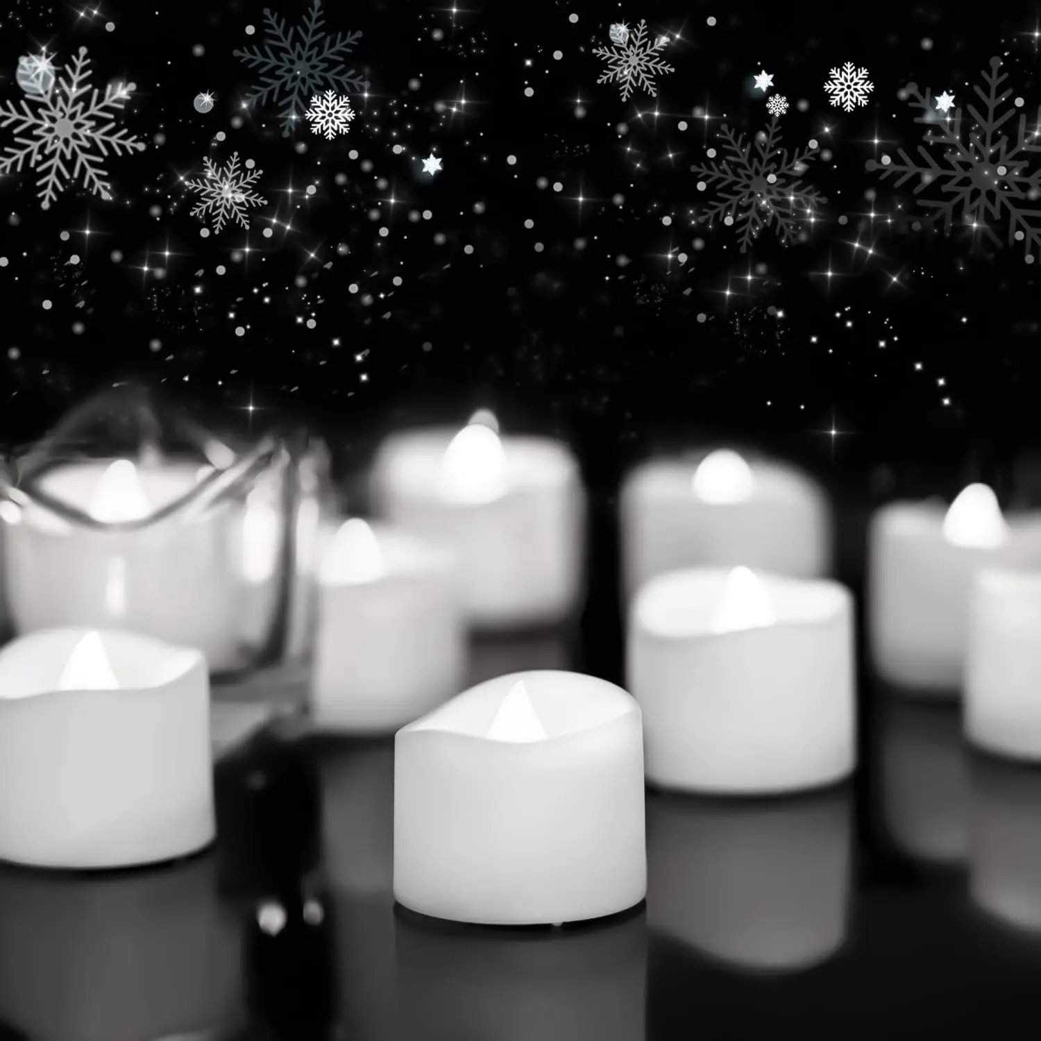 Cool White Candles for Christmas, 12-Pack