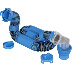 RV Sewer Hose 10 Ft, Sewer Hose for RV Camper RV, Sewer Hose Kit with Swivel Fitting - Includes 90  Clear View Sewer Adapter, and 2 Storage Caps