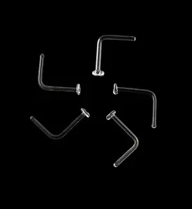 Clear L Bend Nose Ring