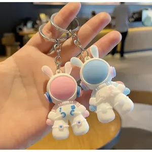 Cartoon Star Cat Key Ring Cute Creative Backpack Pendant Cosmic Cat Bag Ornaments Small Gift Fluffy Cat Keychain Color Gradient Handmade(A cover story.)Colors are randomly selected.
