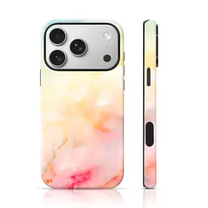 Pastel Rainbow Marble Burga Design Cute Phone Case Full Body Protection for iPhone 17 Pro Max/16 Pro Max /15Pro Max 15/14/13/12 & Samsung S26 /S25Ultra Fashion Phone Case