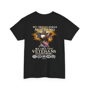 Honor Our Veterans Patriotic T-Shirt – We Owe Our Heroes Everything-American Freedom Shirt