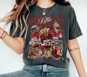 Comfort Colors George kittle graphic t-shirt, Vintage sports t-shirt, t-shirt for Texas football fans