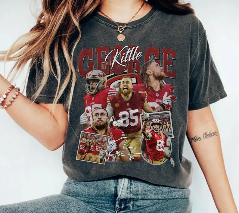 Comfort Colors George kittle graphic t-shirt, Vintage sports t-shirt, t-shirt for Texas football fans