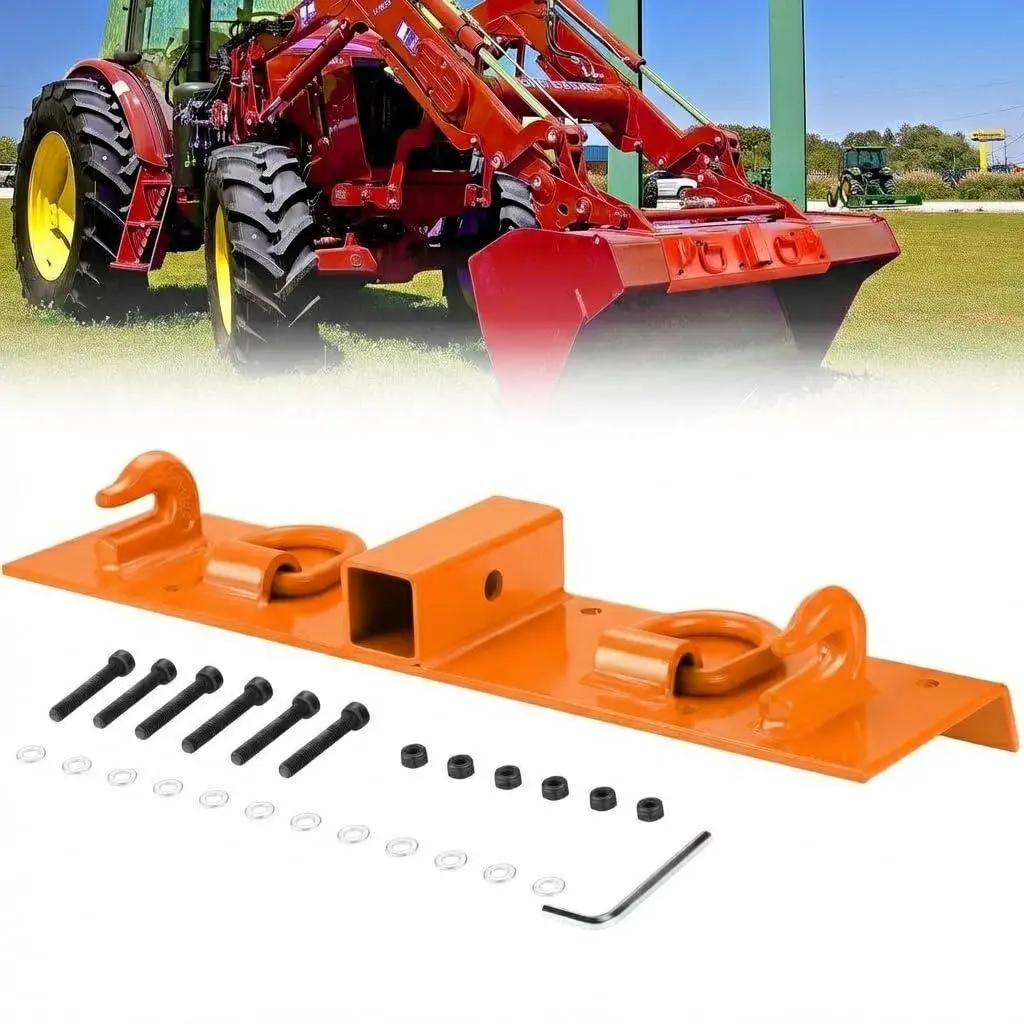 Tractor Bucket Grab Hooks,Heavy Duty Bolt On Compact Tractor Bucket Hooks 2" Receiver Compatible with 1025R 2320 2520 2720 2025R 2032R 2038R 3032E 4010 4100 4110 4115 (4100Z)