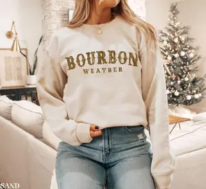 [Sale Off Up To 50%] Bourbon Whiskey Weather Sweatshirt - Country And Western Shirt - Cowgirl & Cowboy Sweater - Vintage - Unisex Heavy Blend Crewneck Sweatshirt
