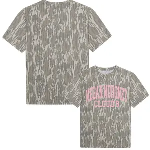 Unisex Megan Moroney Cloud 9 Light Pink Mossy Oak Bottomland Camo Printed Shirt, Cloud 9 Tour Merch, Stretch Fabric, Streetwear Casual Material Versatile Styling Soft Fabric Edgy