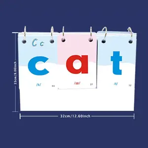 CVC three-letter word natural spelling cards, fun flip cards, enlightenment teaching aids, educational toys
