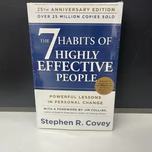 The 7 Habits of Highly Effective People Book, Inspirational Self-Help Guide, Personal Development Insights, Must-Read for Success