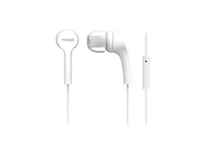 KOSS White 189585 Binaural In Ear Bud with Mic White