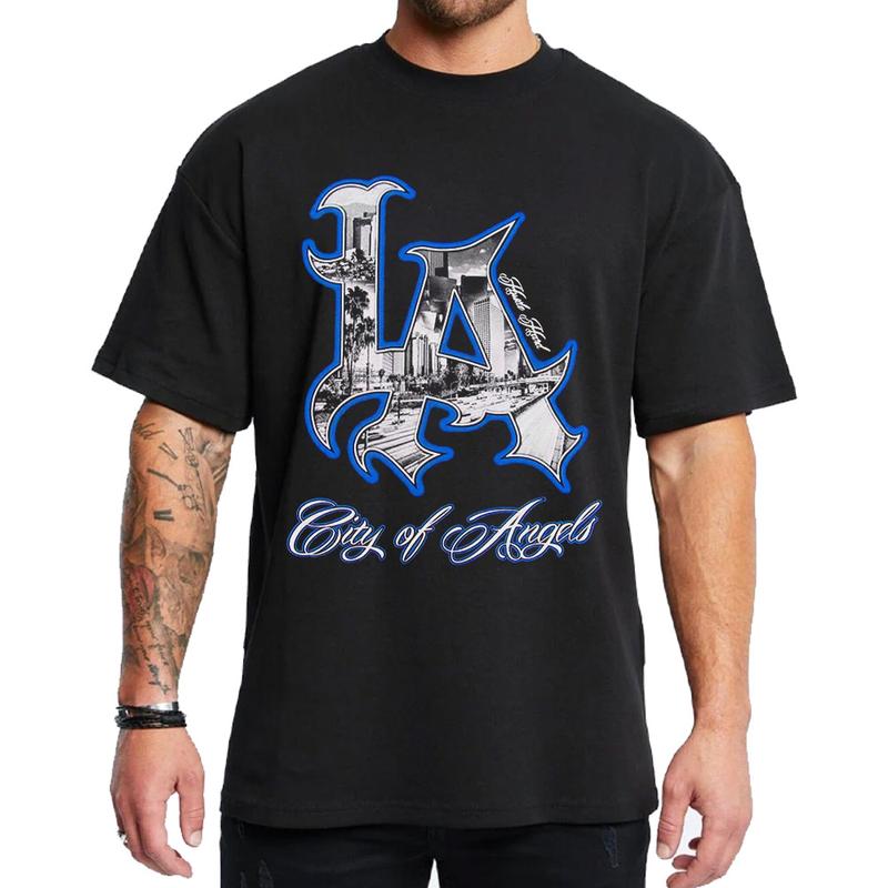 LA Art City Chicano Clothing Mexican Clothes Lowrider Clothes Oversized Graphic Tee Medium Heavy Sweatshirt Hoodie for Men & Women Unisex Fit