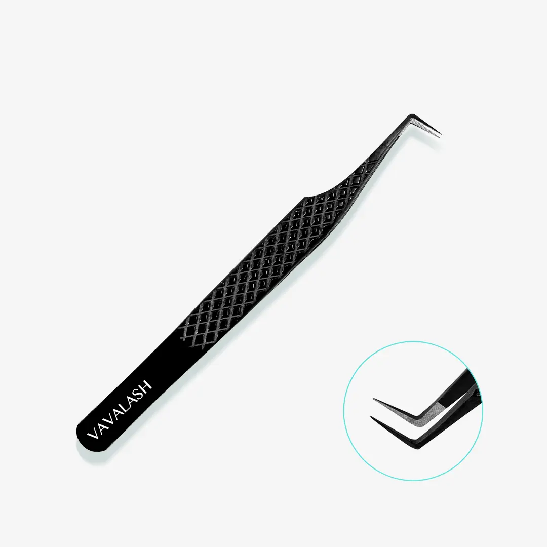 VA-05 Fiber Tip 90-Deg Light Black Coated Tweezers VA-05 Fiber Tip 90-Deg Light Black Coated Tweezers
