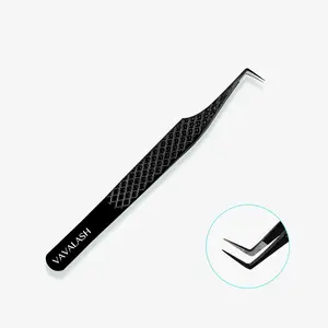 VA-05 Fiber Tip 90-Deg Light Black Coated Tweezers