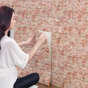 3D Brick Wall Panel, Self-adhesive Foam Wallpaper, Natural Texture Wall Sticker, Wall Decor for Home Living Room Bedroom Bathroom