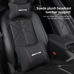 Car Headrest/Lumbar Support Auto Neck Pillow Waist Cushion Interior For Mercedes Benz AMG GLE GLS CLA CLE GLC CLS GLA W223 W213 W206 W464 W247 W167 W166 W222 W205 W204 W177 W246 W212 W221 W463