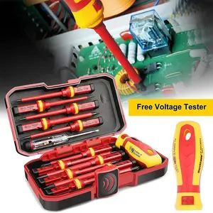13-Piece Insulated Screwdriver Set, Durable Electrician Tools Kit with Storage Box & Bag, High Hardness, Essential Home Use