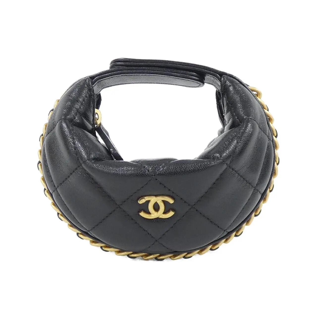 Pre-owned CHANEL Lambskin Small Leather Goods Pouch
