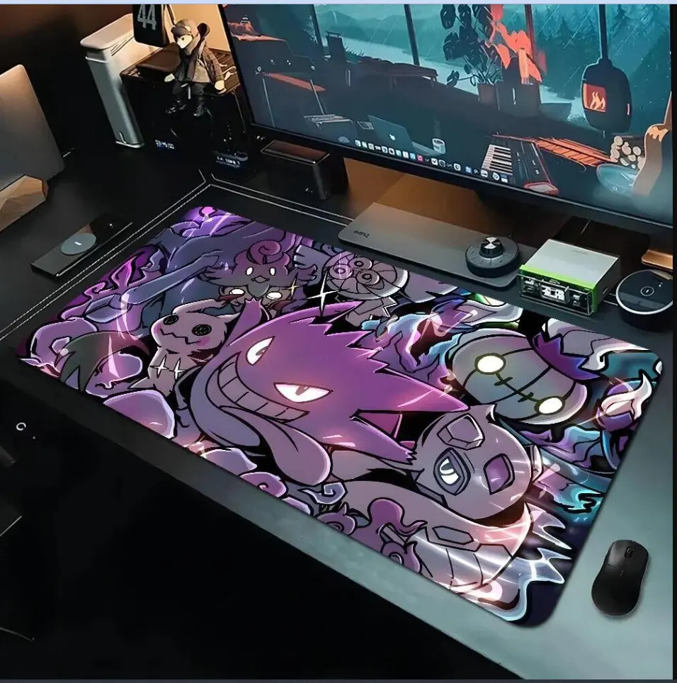 Ghost-Type Mouse Pad, Gengarr DeskMat, PKM Mouse Pad, Perfect for a Gift, Perfect Gift for Fans