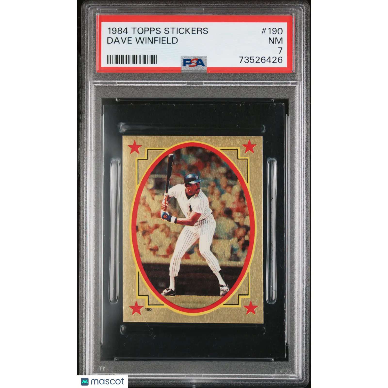 Dave Winfield PSA 1984 Topps Stickers Baseball #190 7 73526426