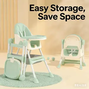 Safe Baby High Chair with 5-Point Harness and Secure Locking Design