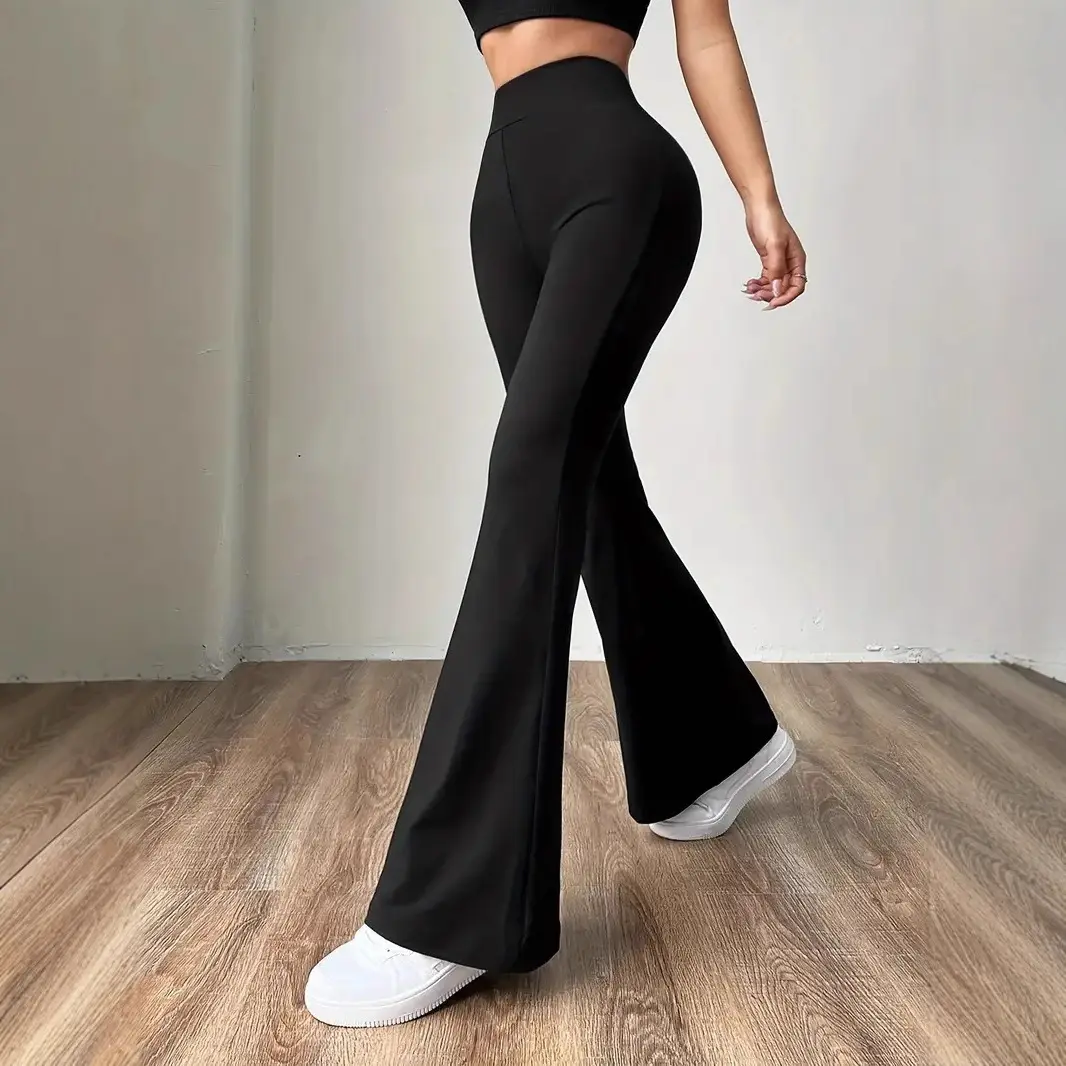 026# Women's Minimalist Straight Leg Yoga Dress Pants - Belt Loops, Petite/Regular/Tall Fits, Womenswear Bottoms
