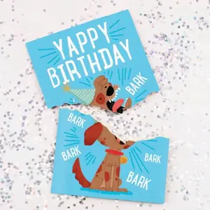 Music Endless Sound Card New Square Dog Dog Music Greeting Card Paper Prank Birthday Card Glitter Bomb Yappy Birthday Bark Bark Bark